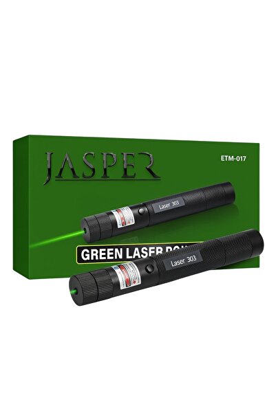 JASPER V-009 Pro Series Yeşil Lazer Pointer Şarjlı Pilli 1000mw Cep Boy Lazer