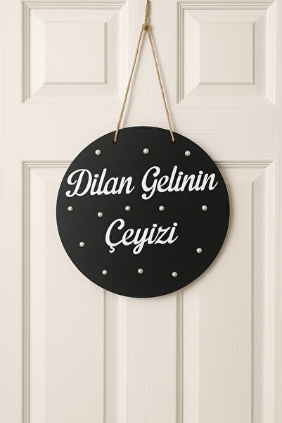 Evsay İsme Özel Gelin Çeyizi Yazılı İncili Kapı Süsü Düğün Nişan Söz Özel Gün...