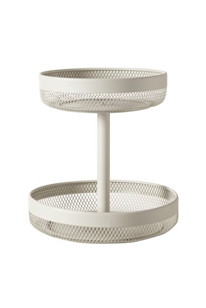 Mudo Concept MAYAJ İKİ KATLI METAL MEYVE SEPETİ BEJ