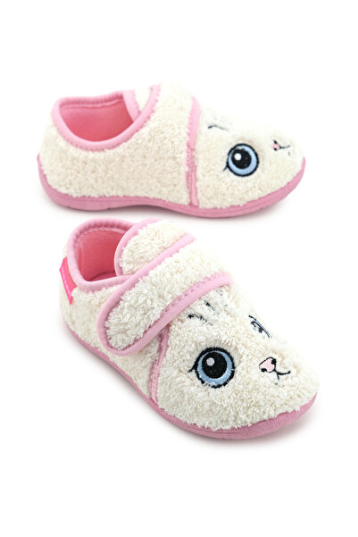 GEZER Girl's Winter Single Velcro Adjustable Comfortable Sole Home, Garden, School, Nursery Slippers Shoes