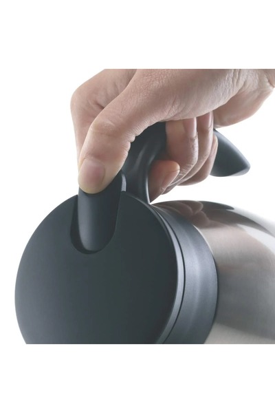 Borosil Insulated Stainless Steel Tea and Coffee Vacuum Thermos Flask 1 Liter - Black