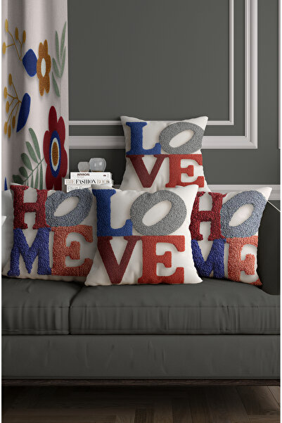 ALAMODECOR Богемський квітковий візерунок, плетений вигляд, двосторонній цифровий принт, набір з 4 чохлів для подушок