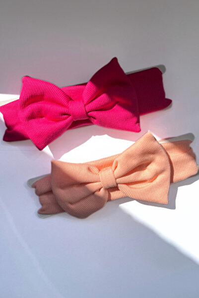 Eray Kids Girl's Bow Ribbon Bandana Set of 2 (Ages 2-5)