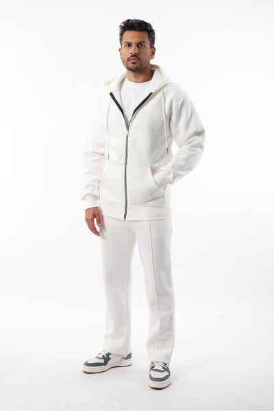 Rodrigo Men's Relaxed Fit 3 Thread Ribbed Cotton Soft Baggy Sweatpants