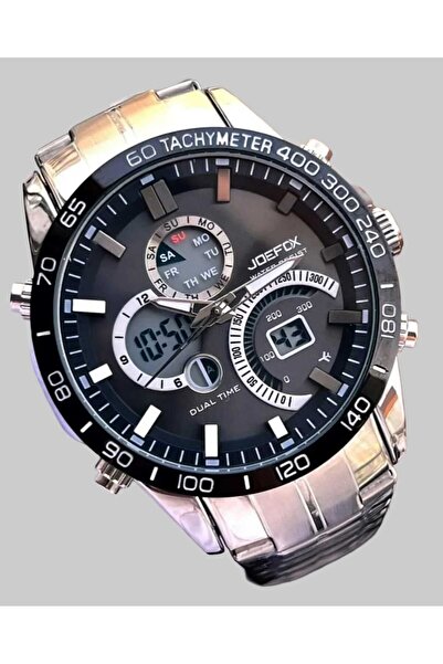 Joefox Analog Digital Metal Kayış Kol Saati