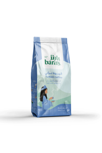 Barns بارنز قهوة تركي فاتح بالهيل ، 200 غرام