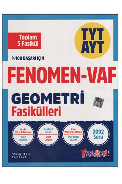 Fenomen Yayıncılık Fenomen-Vaf Tyt-Ayt Geometri Fasikülleri