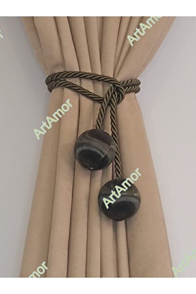 ArtAmor 2 Balls Background Tulle Curtain Tie Backs Silk Rope Wrapping Curtain Accessory 1Pc