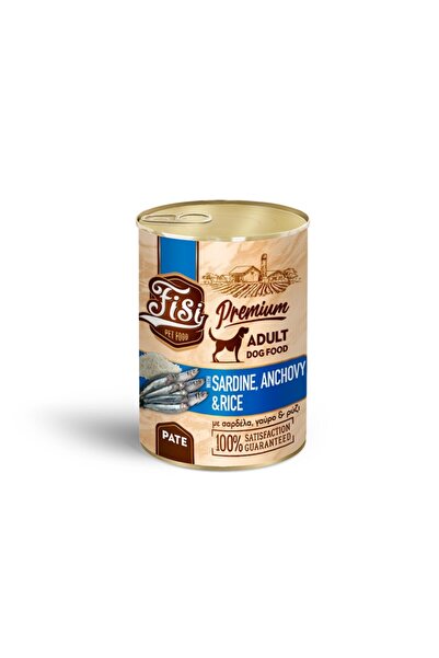 Fisi Pet Food Hrana umeda pentru caini FISI Dog Adult Pate cu Ansoa, Sardine & Pui 400g