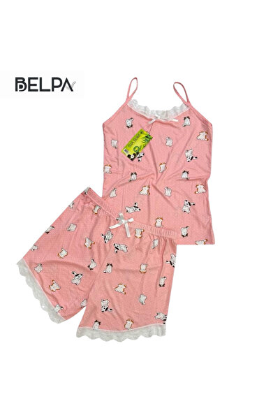 belpa Set de pijamale pentru femei Sıla Sella Bamboo cu pantaloni scurți – De...