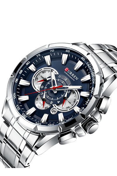 Curren Waterproof Stainless Steel Band Chronograph Quartz Watch 8363
