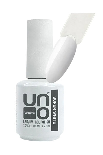 GÜMRÜK BEY Uno Süper White Beyaz Kalıcı Oje 15 ml – LED/UV Uyumlu Jel Oje Soa...
