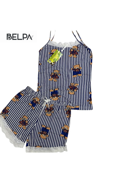 belpa Set de pijamale pentru femei Sıla Sella Bamboo cu pantaloni scurți – De...