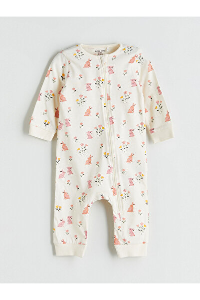 LC Waikiki New Season Crew Neck Floral Baby Girl Jumpsuit 2-Piece