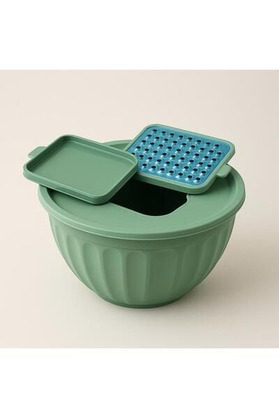 Global Ersat 4 Prc Slanted Grater Mixing Plastic Mixer Bowl Mix Color