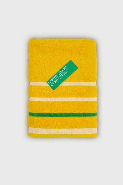 Benetton Home Банний рушник для рук, обличчя та тіла, жовтий, 100% бавовна, 70x140 см