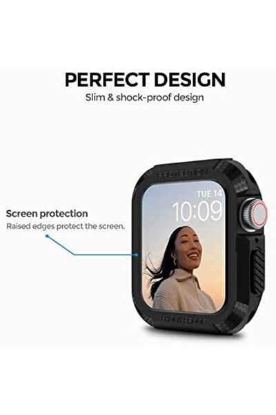 O Ozone Rugged Cover Series | Apple Watch Series 8 41mm Case with Screen Protector Pack of 6