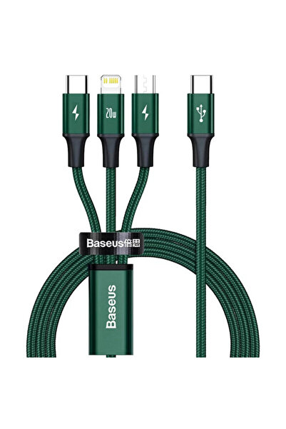 Baseus Data Cable Type-C Baseus, 20W, 1.5m, CAMLT-SC06, green