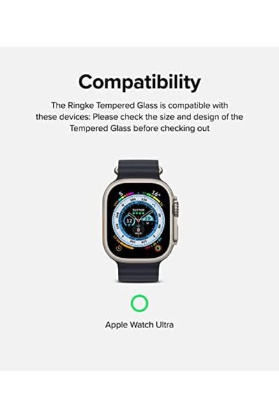 Ringke Apple Watch Ultra Screen Protectors | Tempered Glass | 4 Pack
