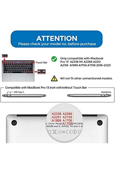 O Ozone Matte Case Compatible With MacBook Pro 13 inch Case M2 2022-2016 A2338 M1 A2251 A2289 A2159