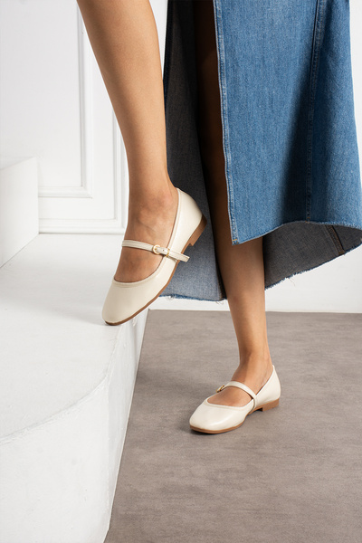 pasyone Beige Ballerina Casual Stylish Ballerina