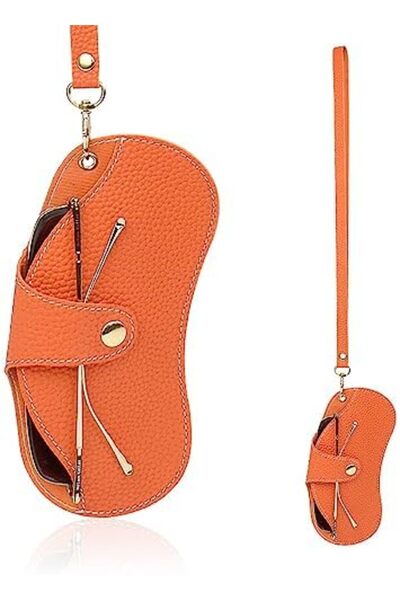 O Ozone Portable Soft Leather Glasses Case