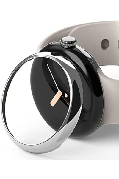 Ringke Google Pixel Watch | Bezel Styling Case Adhesive Frame Ring Cover | Silver
