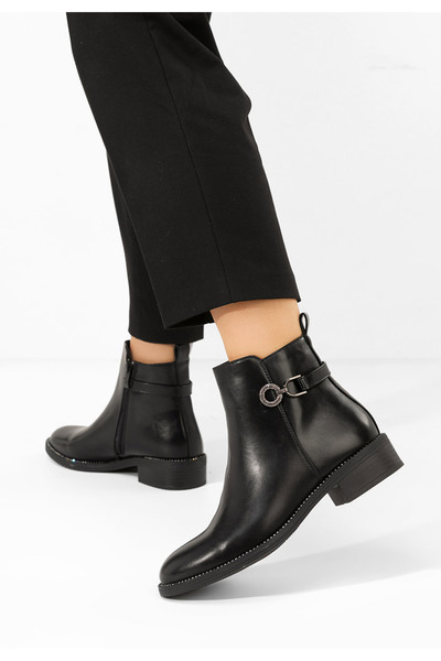 B T Shoes Ghete dama Ranae negre