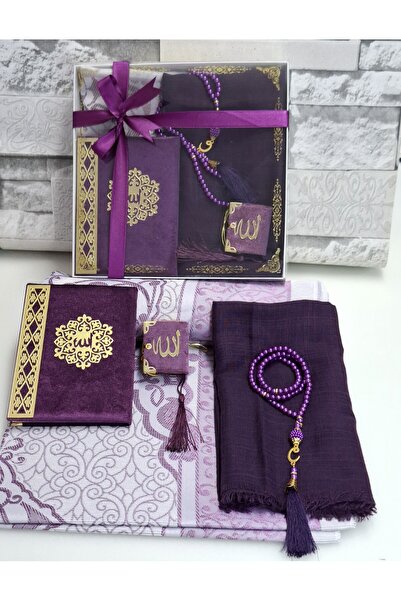 hira tasarım Çeyizlik Hediyelik 5 parça Gelin Bohça Seti başörtü Seccade Seti...