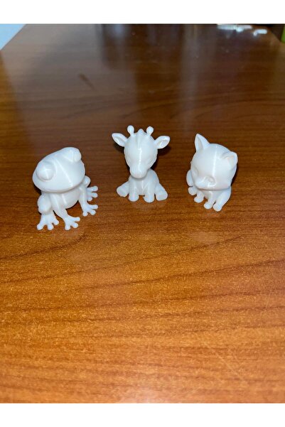 3D Baskı Mini Hayvan Figür Seti (3’lü) – Oyuncak & Dekoratif Koleksiyon