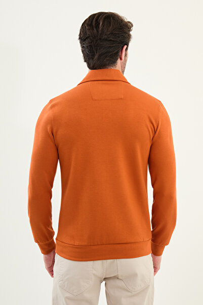 Mcr Striped Slim Fit Polo Neck Long Sleeve Cotton Men's T-Shirt Tile - 36860.25K