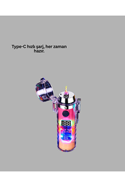 byzm MX8811 USB Şarj Edilebilir Fenerli Çakmak