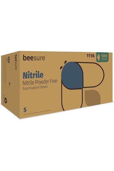CRANBERRY BeeSure Nitrile Powder Free Exam Gloves Small BE1116 100