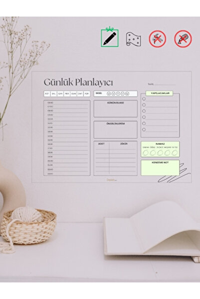 Store Statik Akıllı Tahta-Günlük Planlayıcı