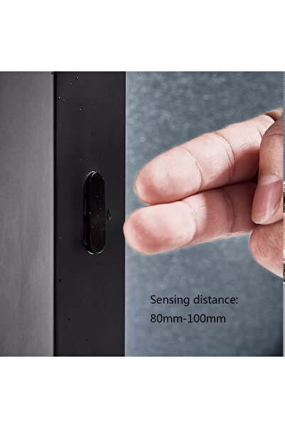 BisDesign Βρύση Νιπτήρα Μπάνιου, Αισθητήρας Κίνησης, Τύπου Καταρράκτη, Ματ Μαύρο, 31cm