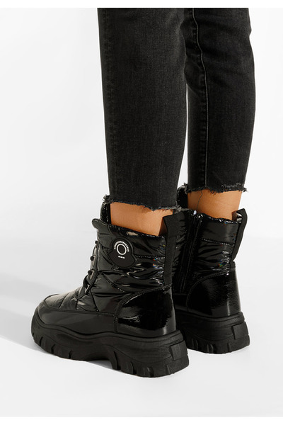 B T Shoes Černé dámské zimní boty Louisa