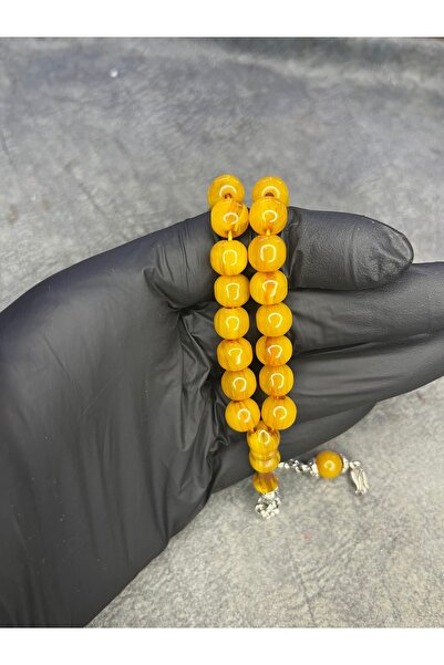 Mos Tespih Bilekboy High-End Marmore Crimped Amber Prayer Beads