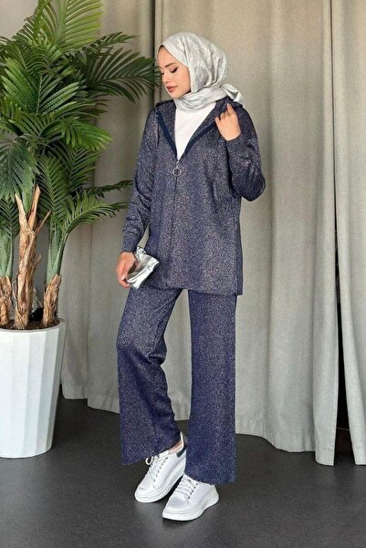 Şulemoda Giyim Патара Симлі Трико Комплект Синій