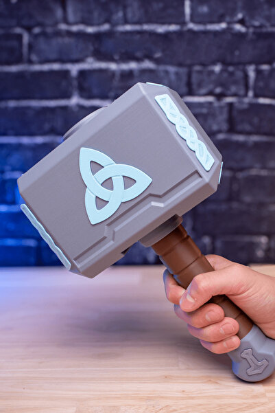 Genç 3D Thor Mjolnir Dekoratif Çekici | Marvel Koleksiyonluk ve Cosplay Aksesuarı