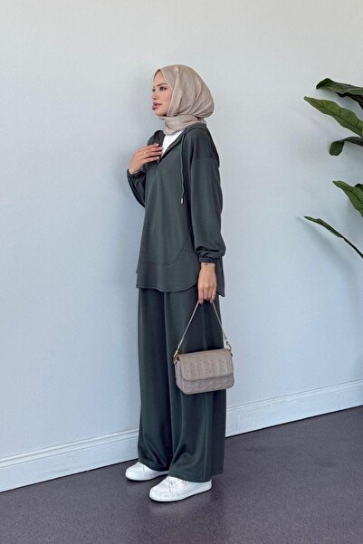 Şulemoda Giyim Μιχρά με κουκούλα Σετ Χακί