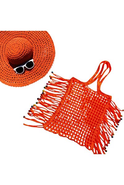 bi ters bi düz Elörgüsü Tassel Net Bag