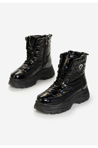 B T Shoes Černé dámské zimní boty Louisa