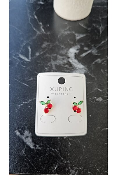 Betymery Aksesuar Xuping 14k Çocuk Kiraz Küpe - modern hediye seçeneği şık tasarım