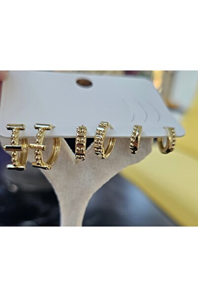 Betymery Aksesuar Xuping 14k Paslanmaz Çelik Kadın Çoklu Küpe- şık hediye seçeneği modern tasarım