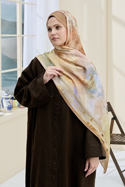 Modakaşmir شال من الخيزران بنمط أشيرا