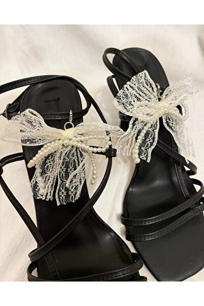 FloresDeCarnaval İncili Dantel Ayakkabı Aksesuarı(1 Çift) Kore Tarzı