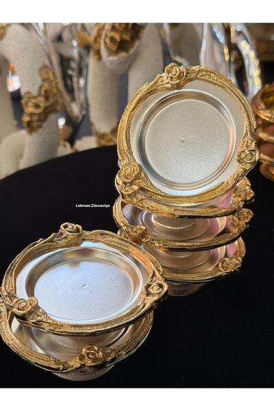 LOKMAN ZÜCCACİYE GÜMÜŞ DÖKÜM METAL 6 KİŞİLİK ÇOK AMAÇLI SUNUMLUK LOKUMLUK