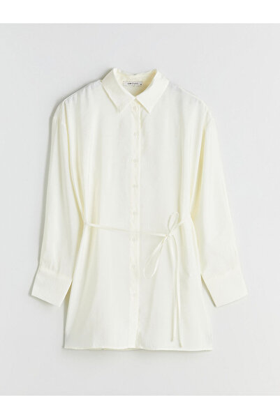 LC Waikiki Ecru Textured Women's Shirt Tunic