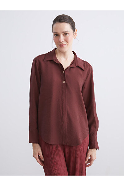LC Waikiki Brown Modal Blend Women's Shirt