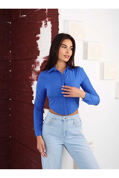 Afiş Butik KOPYA - Beyaz Korseli Gömlek